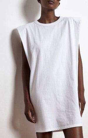 WHITE TEE $HIRT DRESS